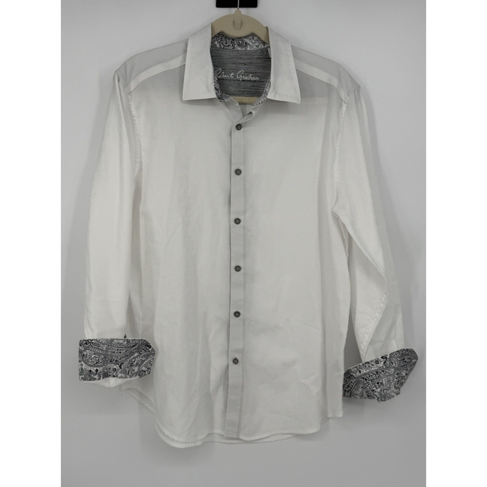 Robert Graham Men's White Long Sleeve Button Down XL